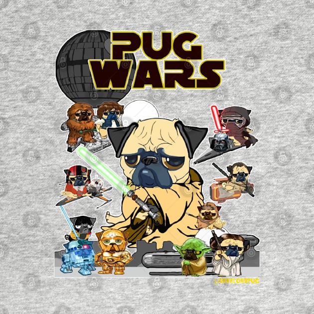 Pug Wars by darklordpug